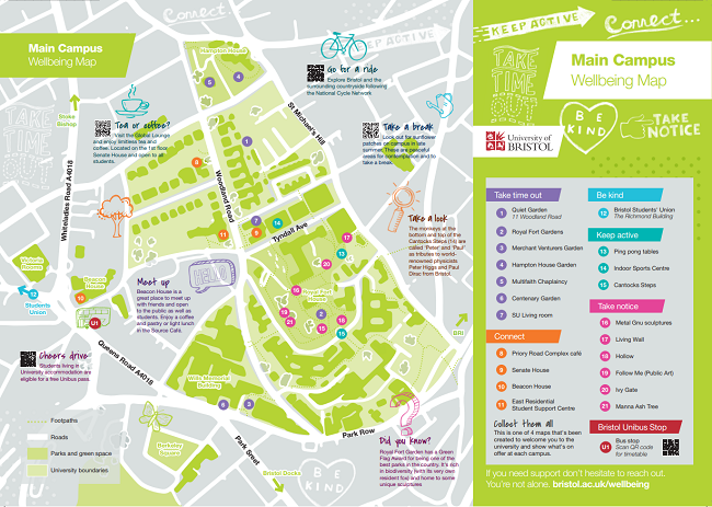 Main campus wellbeing map.